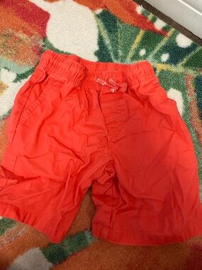 Cat & Jack Coral-Red Elastic Waist Pull-On Kids Shorts